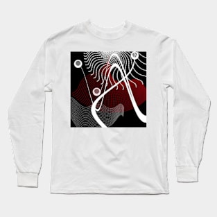 abstract 3d modern geometric digital art Long Sleeve T-Shirt